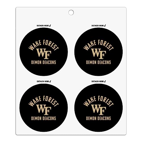 Wake Forest University Demon Deacons Logo Refrigerator Fridge Locker Vinyl Circle Magnet Set