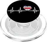 Costa Rica Liebe Costa-Ricanische Flagge Herz für Costa Rica PopSockets PopGrip für MagSafe