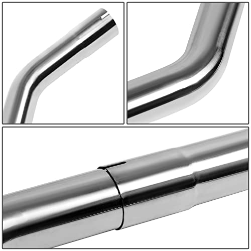 Image of DNA MOTORING ZTL-225SS 16 Pcs 2.25 Inches Stainless Steel DIY Custom Exhaust Tubing Mandrel Bend Pipe Straight & U-Bend Kit, Universal Fit