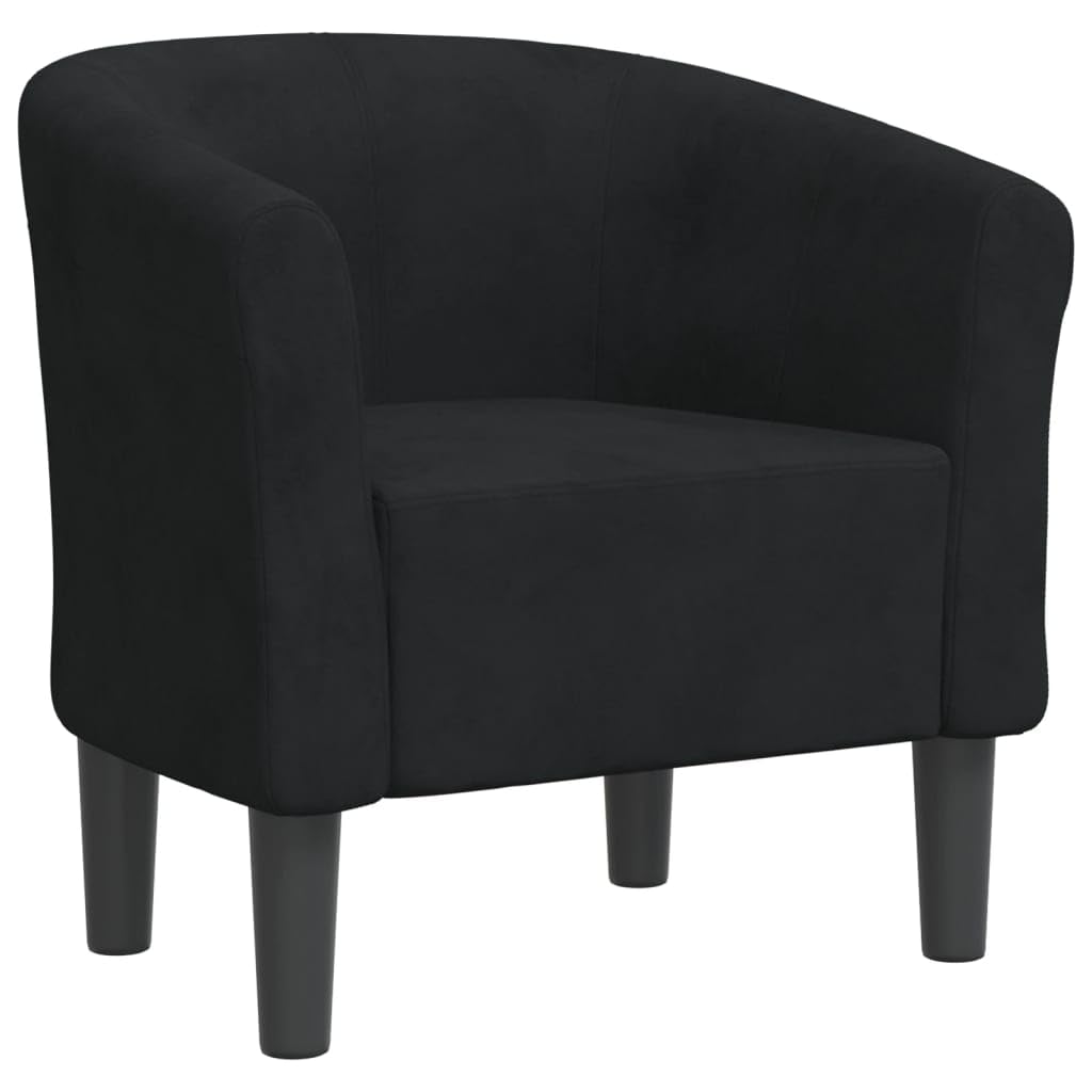 Generico Poltrona Cabriolet Nera in Velluto,Nero,11.3kg,356443
