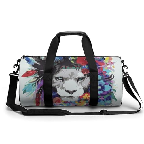 Sac de sport lion coloré pour vos weekends et sessions de gym intenses