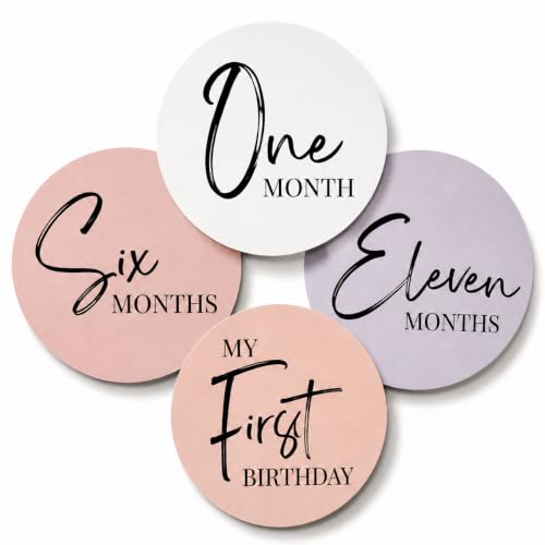 Tiny Trees Baby Milestone Discs & Cards | 7 Double-Sided 0-12 Months