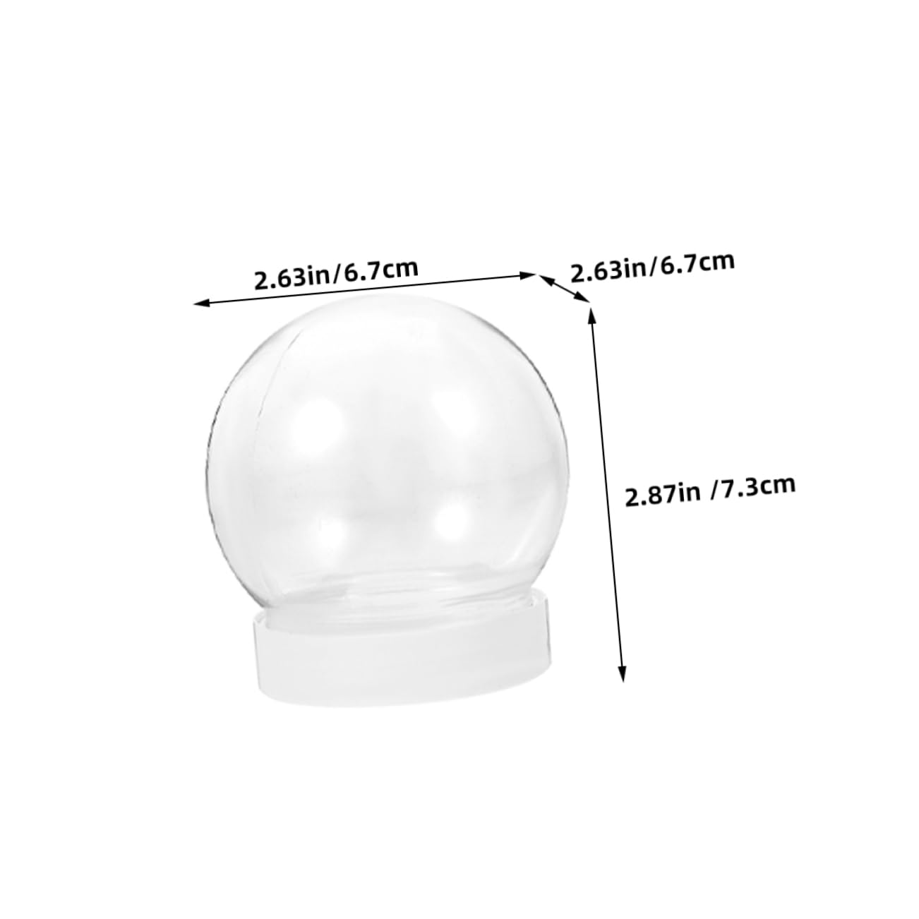 DECHOUS Crafts Globes Snow Globe Ornament DIY Kit 12pcs Transparent Balls Perfect for Beginners