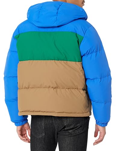Lacoste Men's Color Blocked Short Puffed Jacket, Tbd, XL2XL2