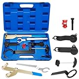 ZEITERSPARNIS UND BENUTZERFREUNDLICHKEIT: Mit diesem Werkzeugset können Sie die benötigten Einstellungen und Reparaturen schneller durchführen, was Ihnen sowohl Zeit als auch Energie spart. Ideal für Mechaniker und DIY-Enthusiasten, die eine zuverlässige Lösung für Zahnriemenarbeiten suchen.