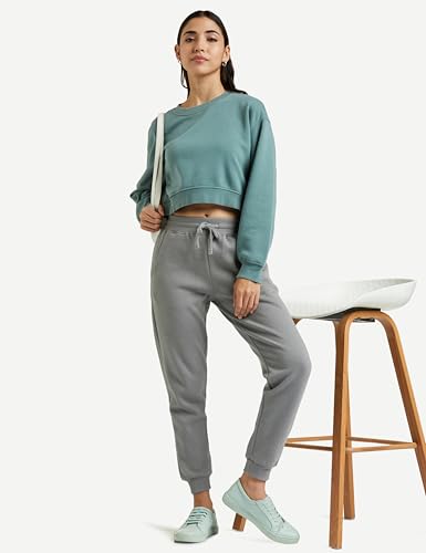 Image of Amazon Brand - Symbol Women's Jogger Track Pants | Ankle Length | Regular Fit | Fleece (Available in Plus Sizes)