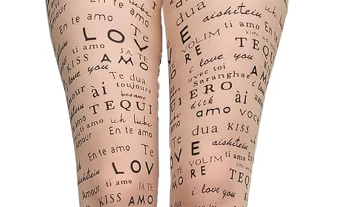 Image of FANCAME Women's Sheer Patterned Tights-Graphic Pantyhose with Trendy Hot Sexy Design