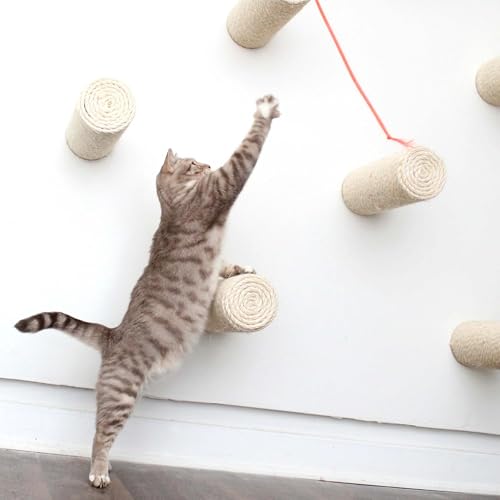 Rascador flotante de sisal para gatos 1 pc miniatura 7