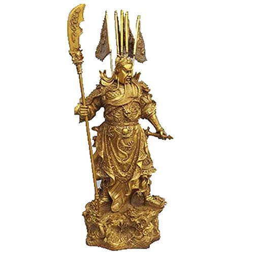 Bouddha Guan Gong en cuivre pour harmoniser l'énergie de votre bureau