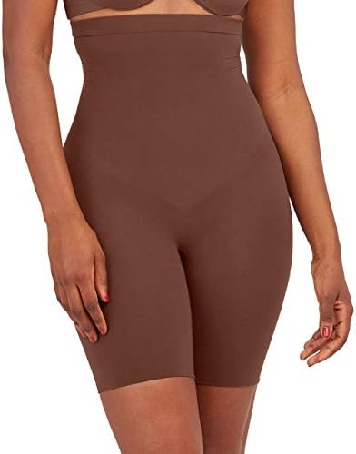 SPANX Shapewear for Women Tummy Control High-Waisted Power Short Chestnut Brown XL One Size