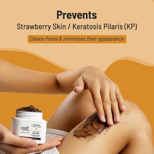 Image of Chemist At Play Exfoliating Body Scrub For Removing Tan & Dead Skin Cells + Gentle Exfoliating Face Scrub with Mandelic Acid & Walnuts | Removes Dead Skin & Blackheads | Smooth, Soft & Bright Care | Natural AHAs | 75g + 100ml