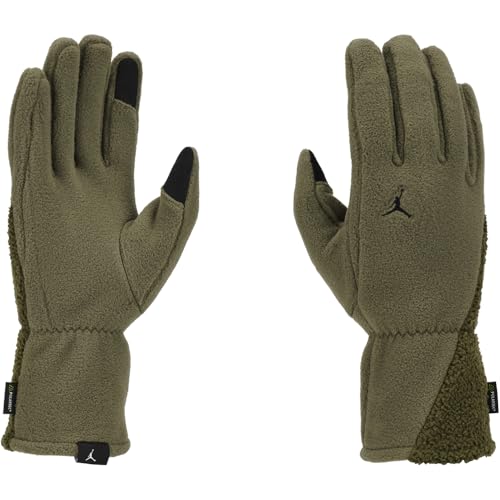 Gants en Polaire Nike Jordan Homme Taille L Vert Olive Noir
