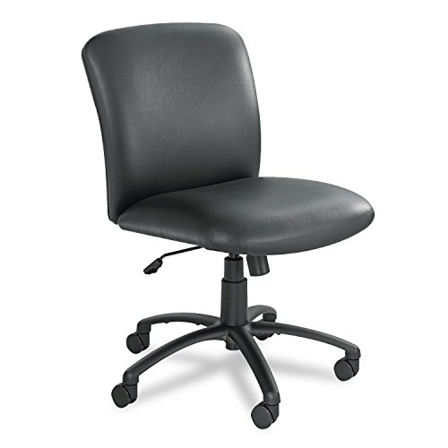 Safco Uber Big & Tall Mid Back Chair 3491BV, Black Vinyl