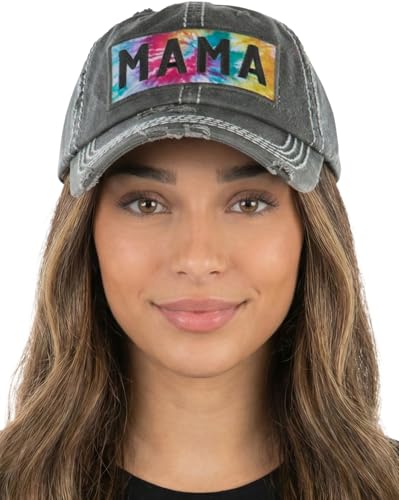 Image of Funky Junque Womens Baseball Cap Distressed Vintage Unconstructed Embroidered Dad Hat