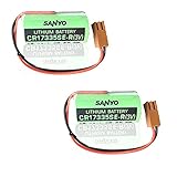 Meewellvetry KANGLEUS (2pcs) for SANYO CR17335SE-R CR17335 3V 1800mAh PLC Replacement Battery with Plug