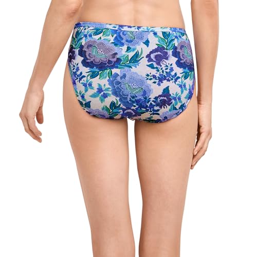 Image of Jockey Women's Underwear Elance French Cut - 3 Pack, Cove /Rain Stripe /Luscious Blue Bloom, 6
