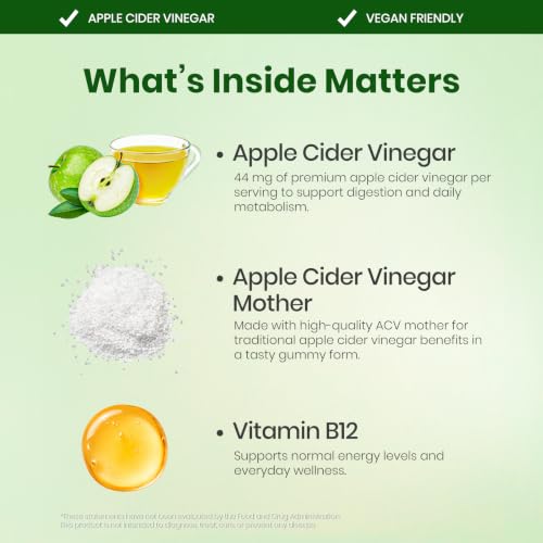 Image of Montue NEWELLME Apple Cider Vinegar Gummies B12 Multivitamin,ACV Supplement Gummy Vitamins,Non GMO, Vegetarian Supplement for Women & Men,Support Normal Energy Levels & Gut Health 30 Gummies (30)