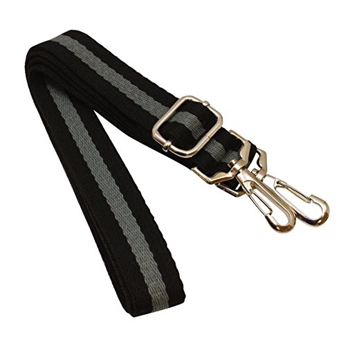 デルフォニックス インナーキャリングショルダーストラップ ストライプ E（ブラック×グレー）