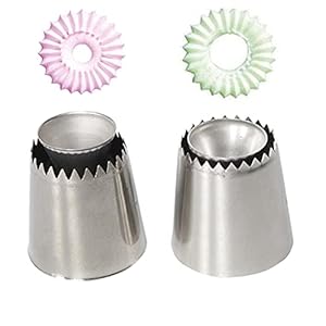 Sultan Tube Russische gebak tip 2 stks icing piping roestvrij stalen spuitmonden icing piping spuitmonden cupcake bakken…