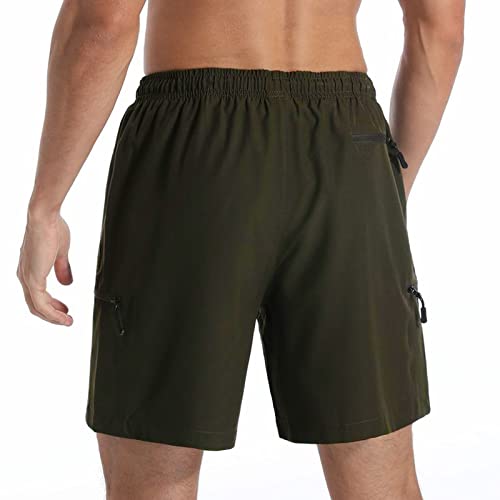Disi Men's Hiking Cargo Shorts Quick Dry Athletic Shorts For Men Casual Travel Camping Fishing Lightweight Shorts With Multi Pockets(Army Green,Xl) #TOP2