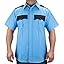 Short Sleeve/Light Blue & Black