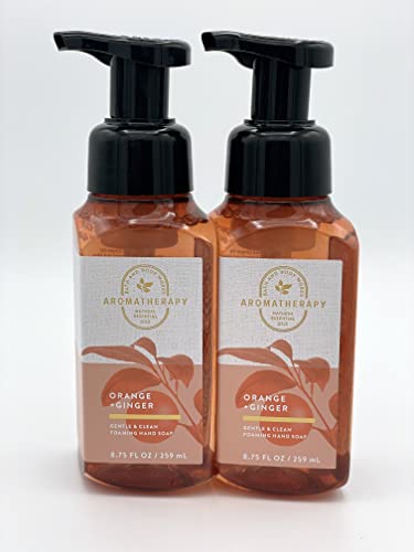 Bath and Body Works Gentle & Clean Foaming Hand Soap 8.75 fl. oz. (Aromatherapy Orange Ginger 2-Pack)
