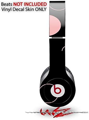 Skin Decal Wrap Works with Original Beats Solo HD Headphones Lots of Dots Pink on Black Skin Only (Headphones NOT Included)