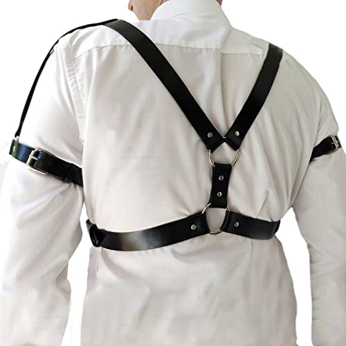 Men's Body Chest Harness Belt, Adjustable PU Leather Suspenders Shoulder Arm Body Chest Harness Bondage Strap Belt for Men Gay, BDSM Cosplay Costume Bar Nightclub Masquerade Party Club Clubwear4