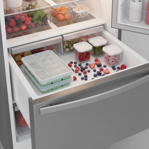 Set de 2 moldes flexibles para hielo con tapa miniatura 6