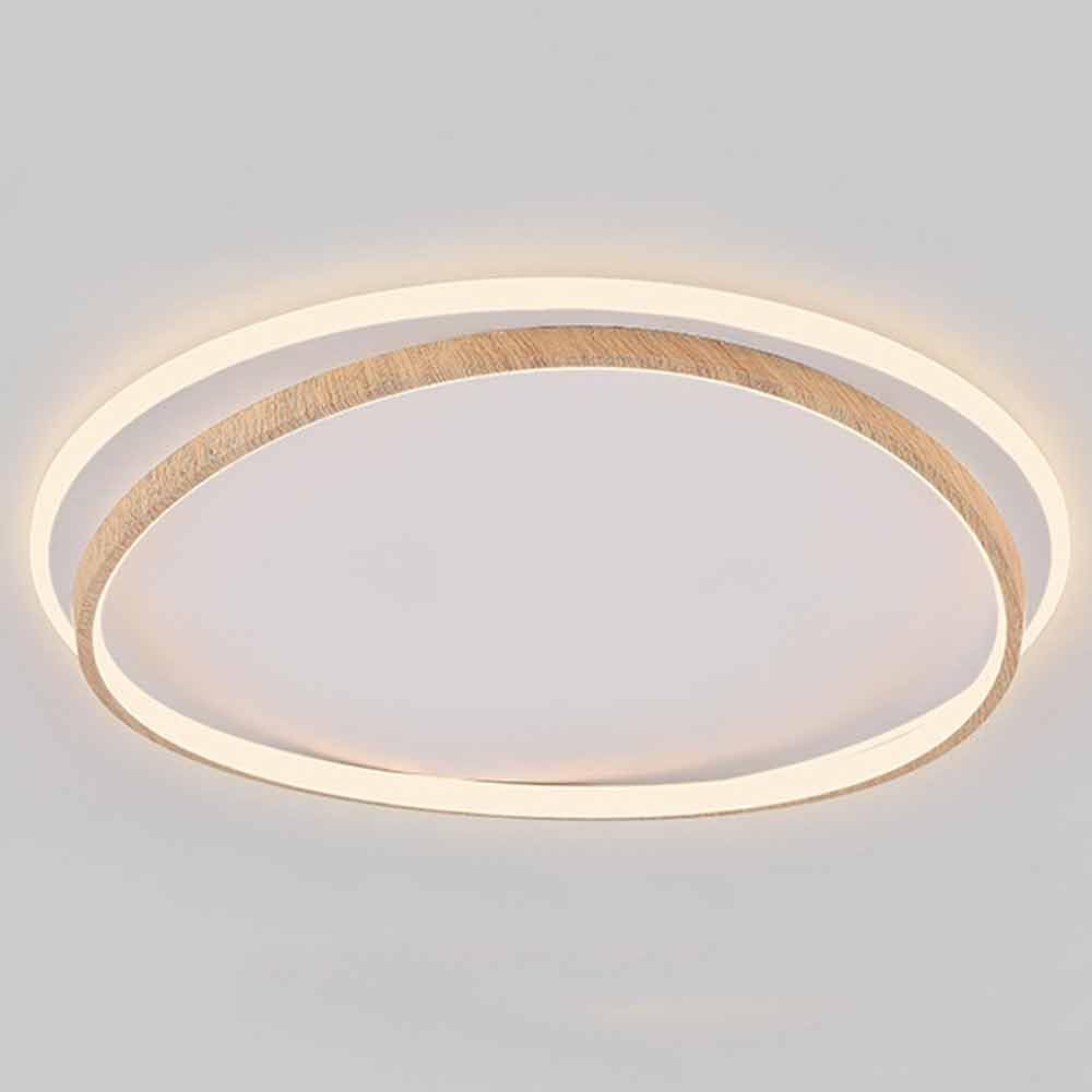 Plafonnier LED moderne et rond de style européen chic à intensité variable pour salon