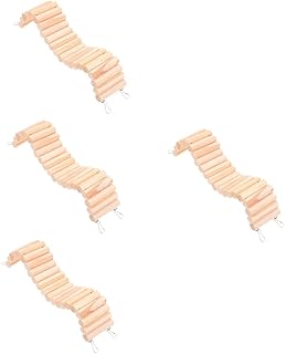 Didiseaon 4 Pçs Hamster Log Escada Pequena Hamster Suprimentos Hamster Escada Rato Chinchila Brinquedos Hamster Escalada Ponte Rato Brinquedos Pet Cercadinho Hamster Mordendo Brinquedo