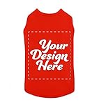 Personalized Dog T-Shirts Custom Pet Shirt Text/Image Small/Medium/Large Dogs,Puppy,Cat and Kitten