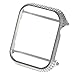 iRepair Sparkling Crystal Diamond Case Cover Bezel Compatible with Apple Watch Series 4/Series 5 (Silver, 44mm)