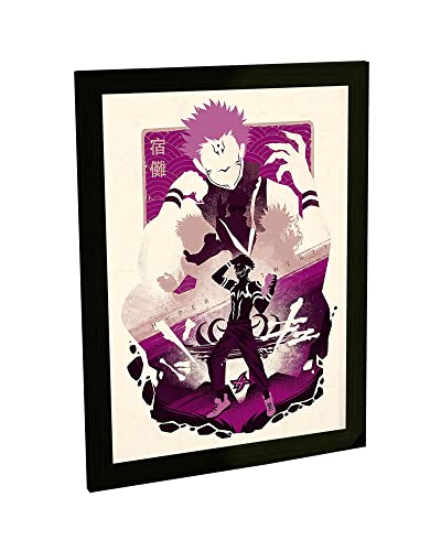 Quadro Decorativo Jujutsu Kaisen Sukuna Satoru Gojo Animes 4