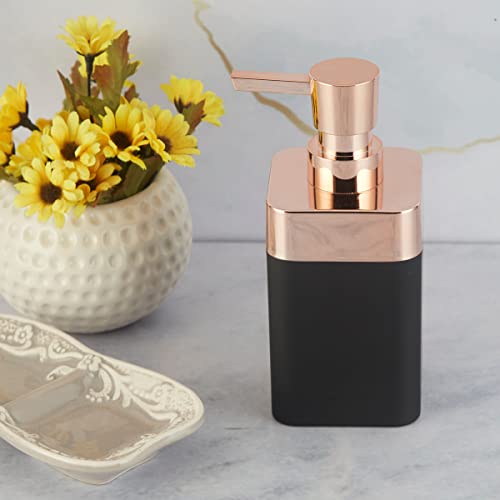 Image of Kookee Acrylic Soap Dispenser with Pump for Kitchen, Bathroom, & Wash Basin, Designer Refillable for Liquid Handwash, Shampoo & Lotion, Leakproof, Set of 1 (9954)