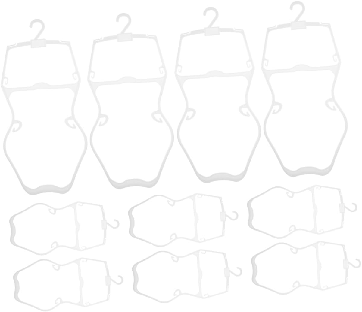 Cabilock 10Pcs Swimwear Hangers Non Slip Plastic Closet Hangers for Boy Girl for Organizing Swimwears Retail White for Boys