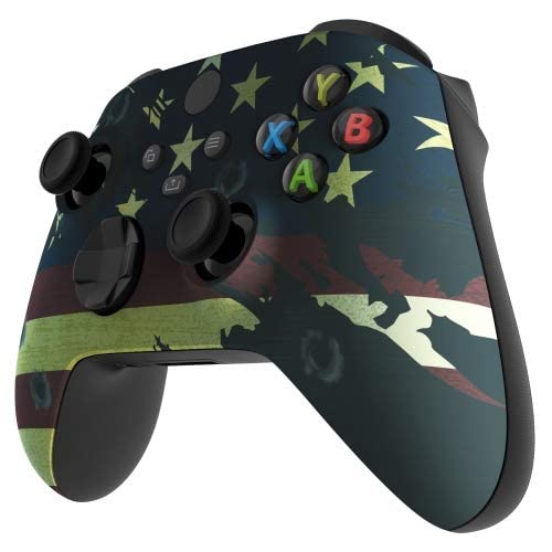 Xbox Modded Rapid Fire Soft Touch Controller - Includes Largest Variety Of Modes -Jump Shot, Drop Shot, Quick Aim, Auto Aim, Quick Scope - Master Mod - Usa Red White Blue (Flag) #TOP2