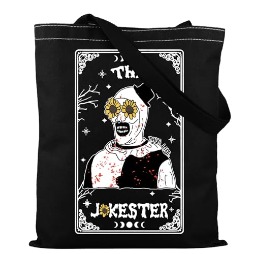 TSOTMO Horror Clown Tote Bag for Horror Fans Halloween Gift