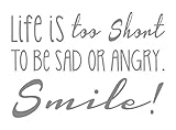 Vinilo adhesivo smile con dibujos en gris oscuro