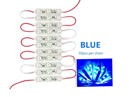 Módulo LED azul 12V para rótulos con 100 piezas impermeables y cinta adhesiva 2
