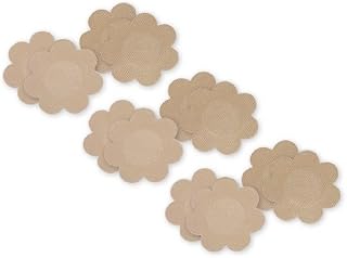 Fashion Forms Women's Disposable Breast Petals 6 Pack, Nude, Tan, One Size