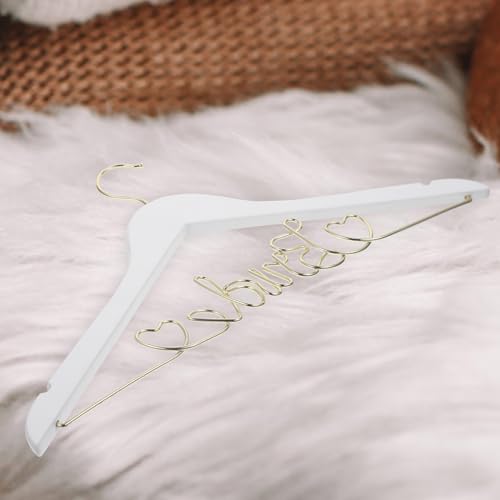 Wedding Dress Hanger, 17.29 Inch Wooden Bridal Wire, Photography Keepsake Bridesmaid Closet Clothing Support by Veemoon - Image 6