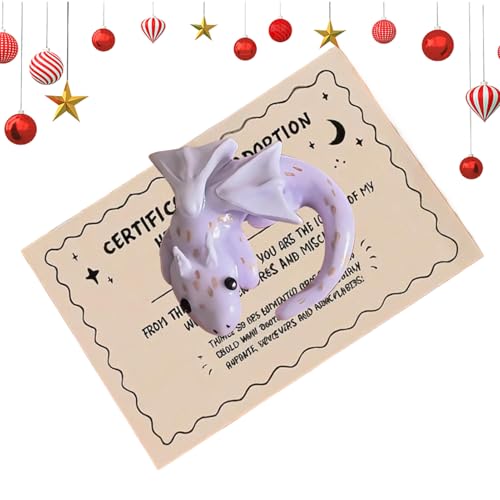 Genérico Pequeños Animales De Bolsillo - Mini Estatua Calmante de Dragón - Figura Linda Y Relajante | para Adultos Hogar Viaje Trabajo Reuniones Salas De Espera Colegas