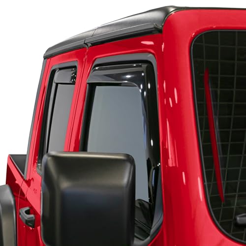 Voron Glass in-Channel Extra Durable Rain Guards for Jeep Gladiator 2020-2026, Window Deflectors, Vent Window Visors, 4 Pieces - 200292 by Voron Glass - Image 2
