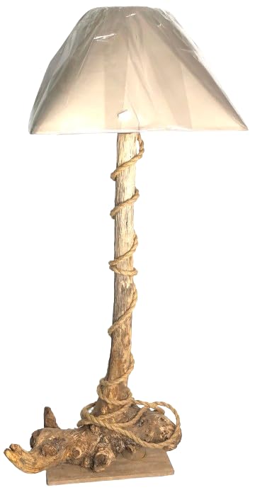 Lampe en bois flotté N°667 artisanale unique haut de gamme