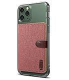 Ringke Flip Card Holder ID Adhesive 3M Premium Stick Fashion Multi-Card Slot Wallet Case Credit Card Cash Pouch Attachment Compatible with Most Smartphones, Android and More - Red