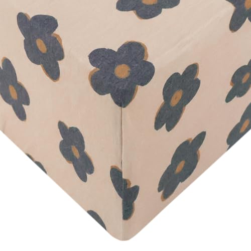 Image of Premium Fitted Knit Crib Sheet /Toddler Sheet Gemma in Tan by Copper Pearl