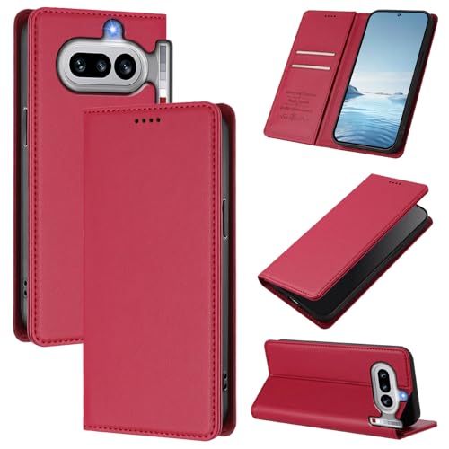 �X�}�z�P�[�X �Ή��@�� for Nothing Phone (4a) �X�}�z�P�[�X�y�J�[�h�z���_�[�E�E�H���b�g�E�}�O�l�b�g�o�b�N���E�t���b�v�E�X�^���h�@�\�t���zRed