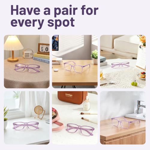 Image of 4 PACKS Blue Light Blocking Reading Glasses Women 1.0 1.25 1.5 1.75 2.0 2.25 2.5 2.75 3.0 3.5 4.0 5.0 6.0