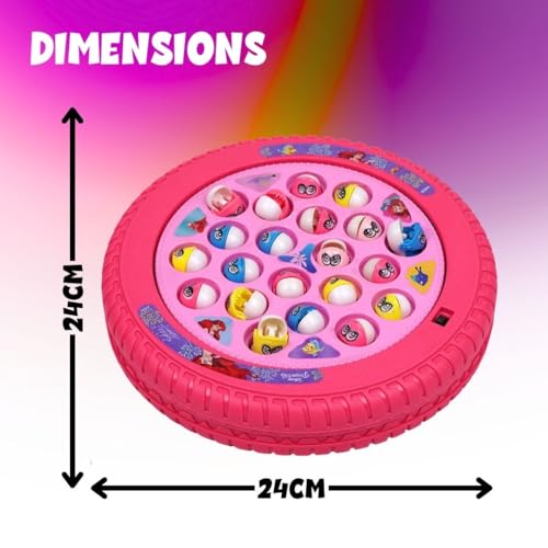 Image of PlayMagic Play Set Princess Magnetic Toys | Rotating Board with Music,Includes 45 Fish and 4 Poles,Party Toys | Interactive & Educational Toy for Kids Age 3+